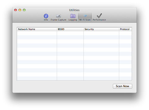 Wifi Scanner til OS X